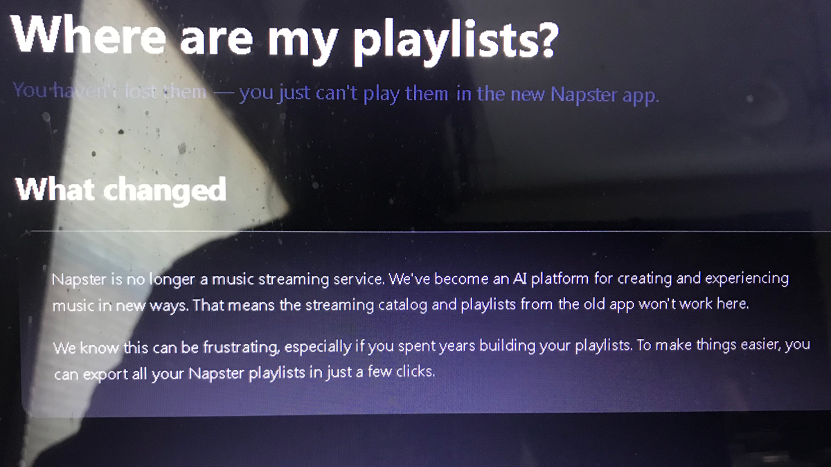 Napster shuts down