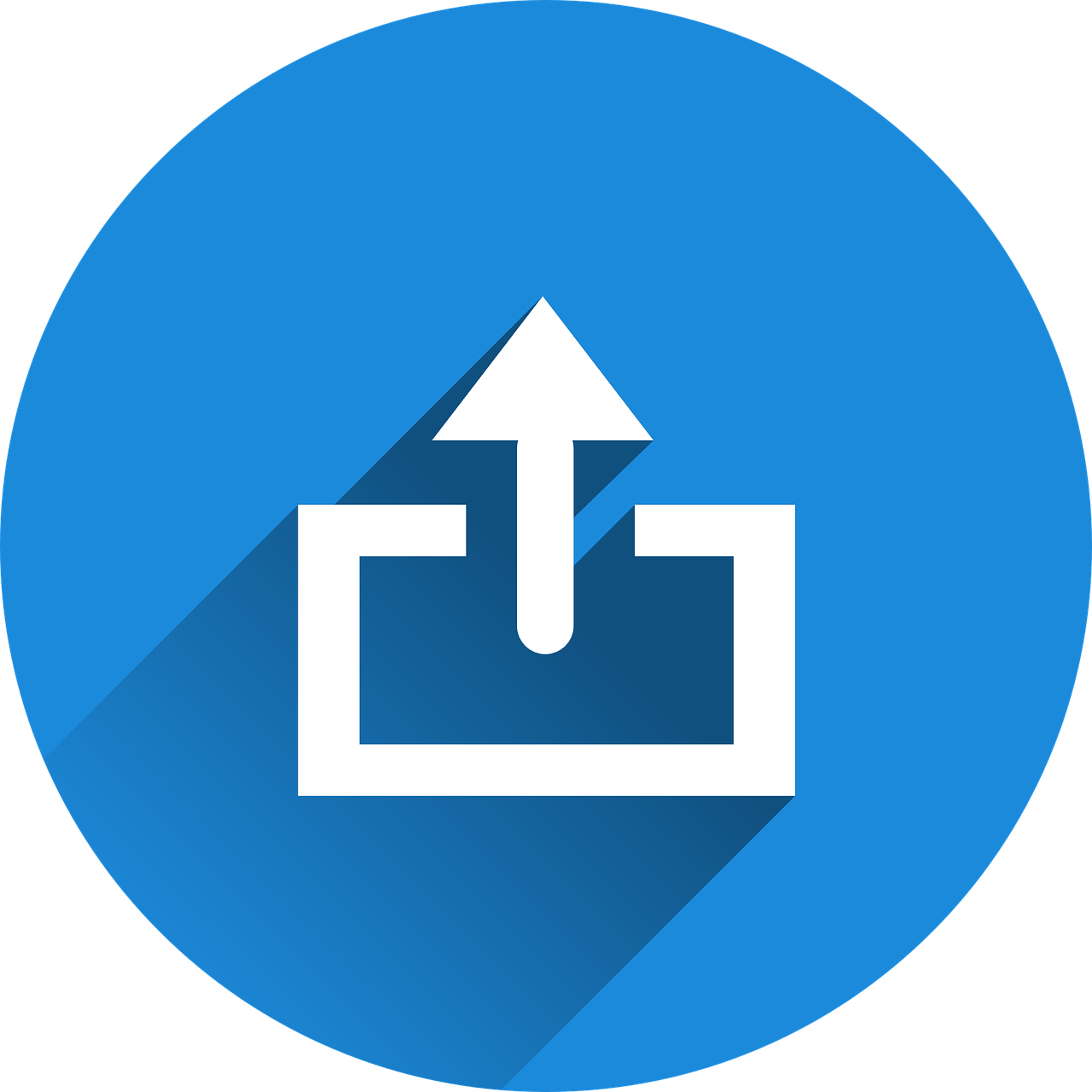 Upload icon representing file sharing and data upload for music industry or digital content management.