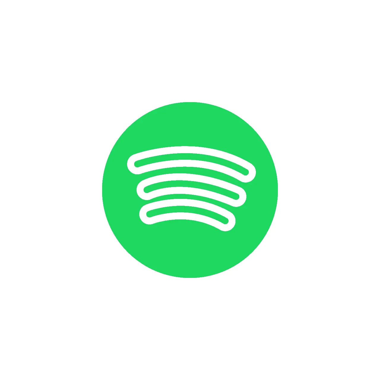 Spotify logo icon on white background, representing music streaming service, popular among digital music enthusiasts, relevan
